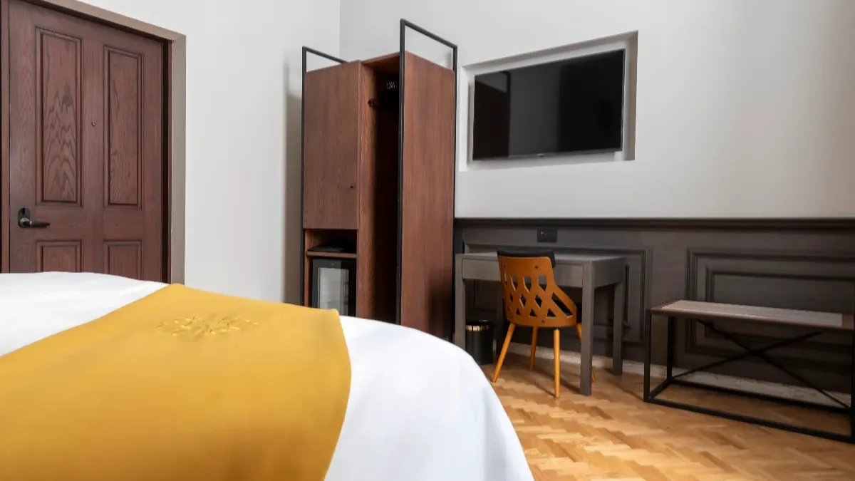 View of the Interior King Suite at Hotel Bellas Artes.