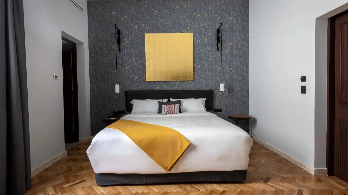 Camera Suite King con patio e vasca interna nell'Hotel Bellas Artes.