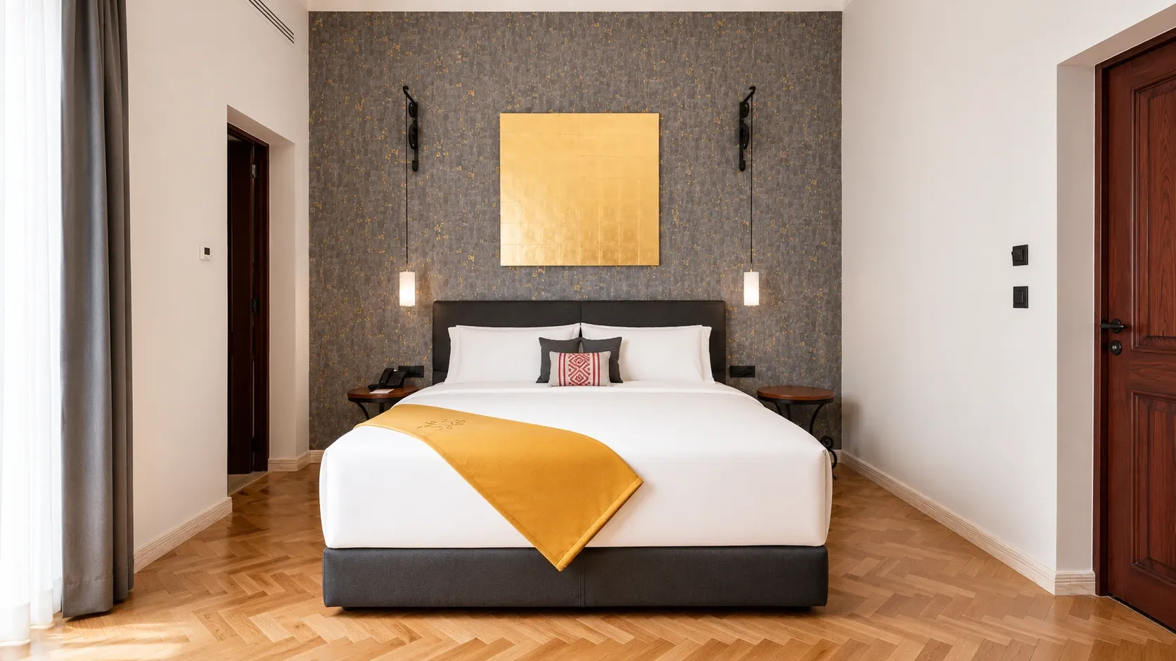 Camera Suite King con patio e vasca interna nell'Hotel Bellas Artes.