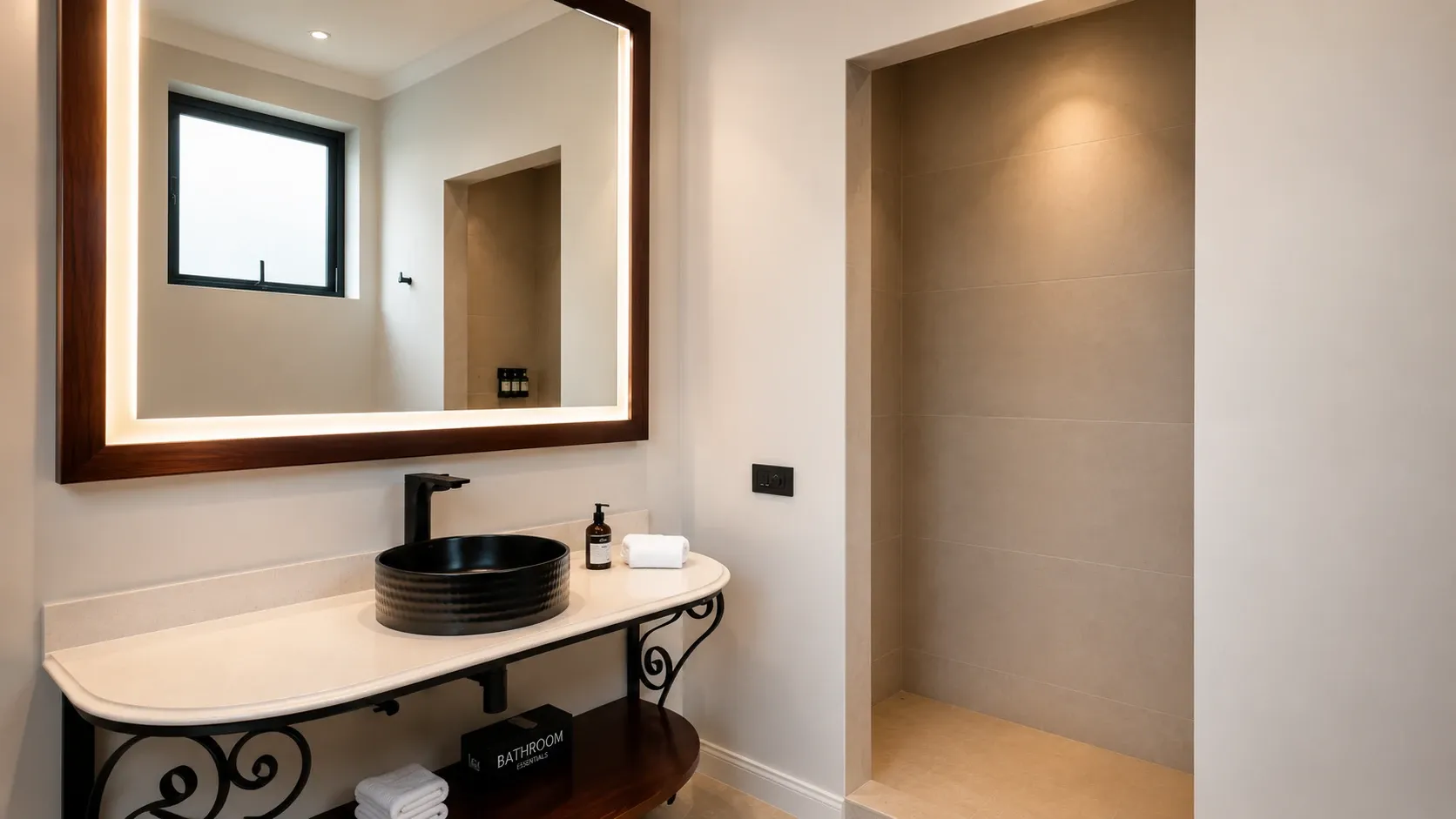 Bathroom of the Terrace Interior Queen Suite with two beds at Hotel Bellas Artes.