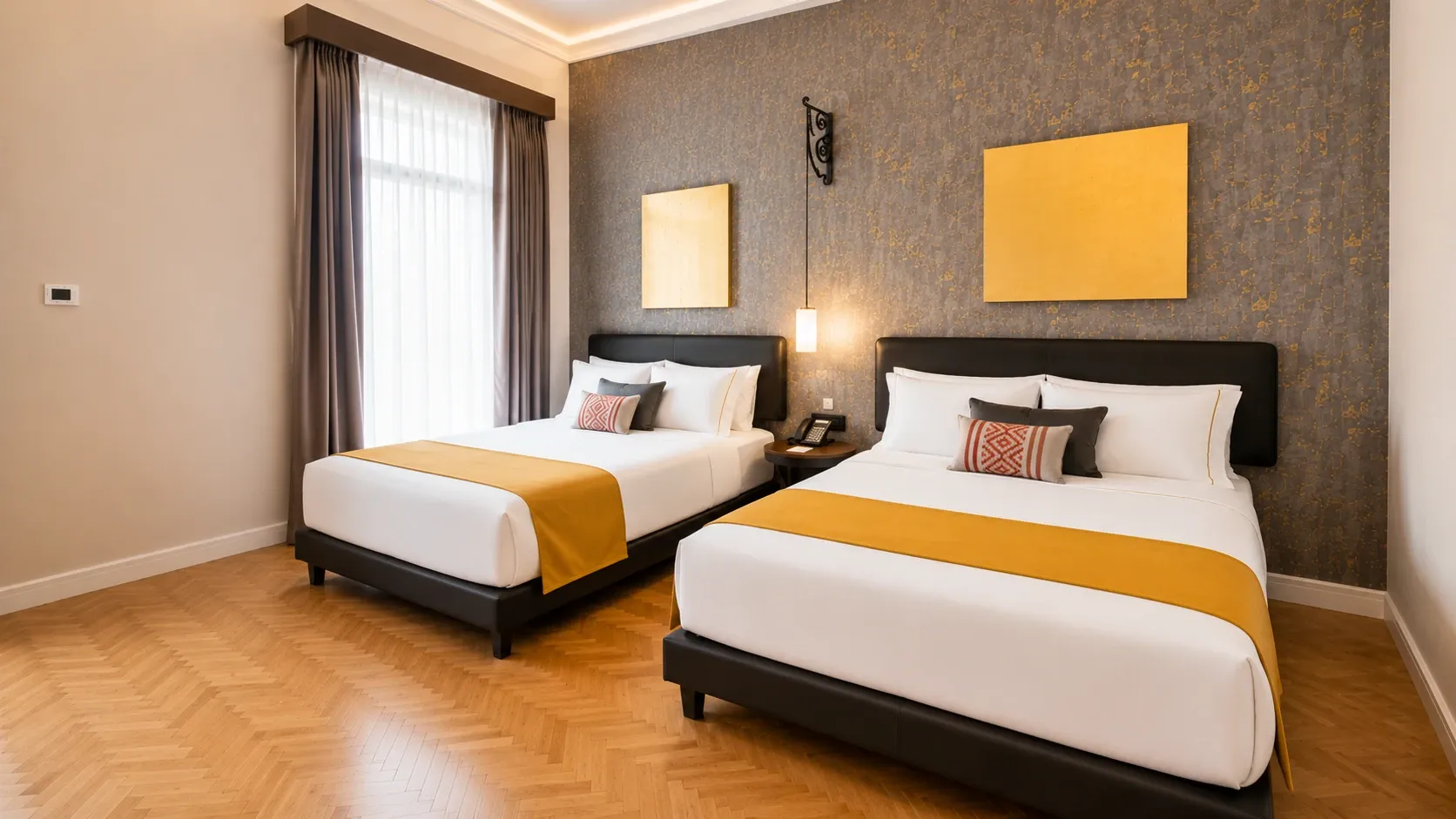 Terrace Interior Queen Suite with two beds at Hotel Bellas Artes.