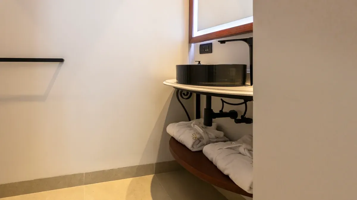 Salle de bain de la suite queen Filomeno Mata à l'hôtel Bellas Artes.